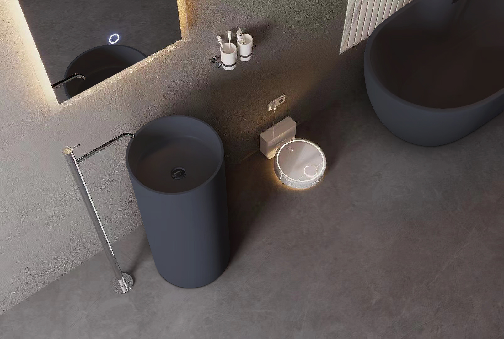 Напольные раковины SL-4014MG SANTILINE  - Вид №2