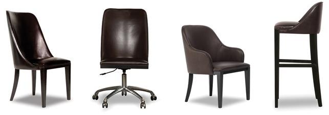 BAXTER Высокий кожаный табурет со спинкой Decor sun-id-1507486 - Вид №3