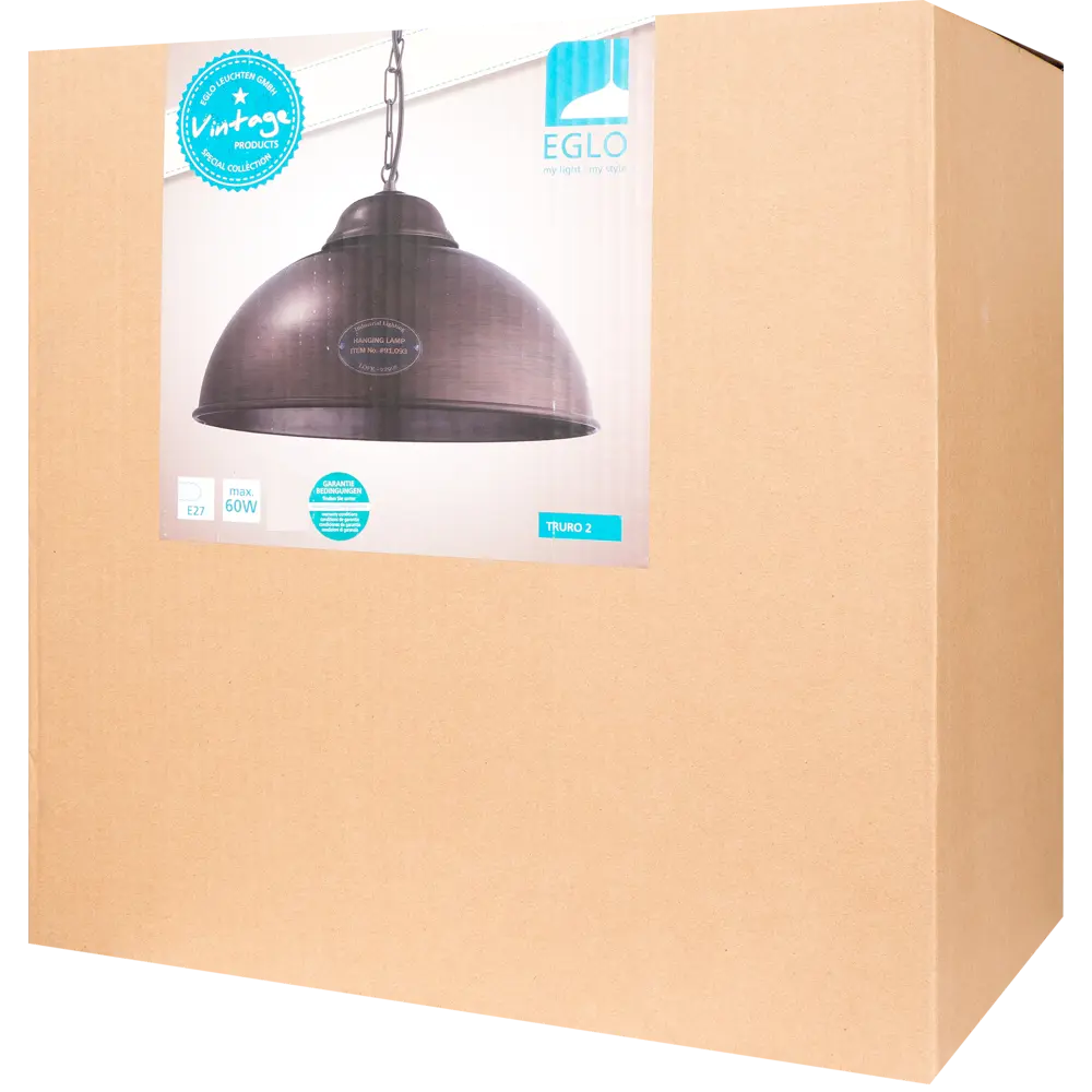 Подвесной светильник Eglo Truro-2 1хE27x60 Вт цвет коричневый антик Maytoni STLM-2169904 - Вид №7