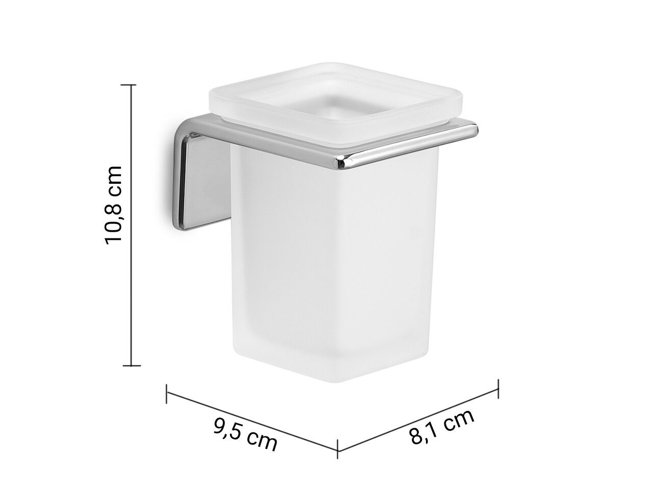 Матовый стеклянный настенный держатель зубной щетки GEDY Il Giglio ARCH-00057598 - Вид №2