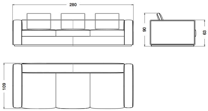4-местный диван из нубука CPRN HOMOOD Eclipse ARCH-00129026 - Вид №2