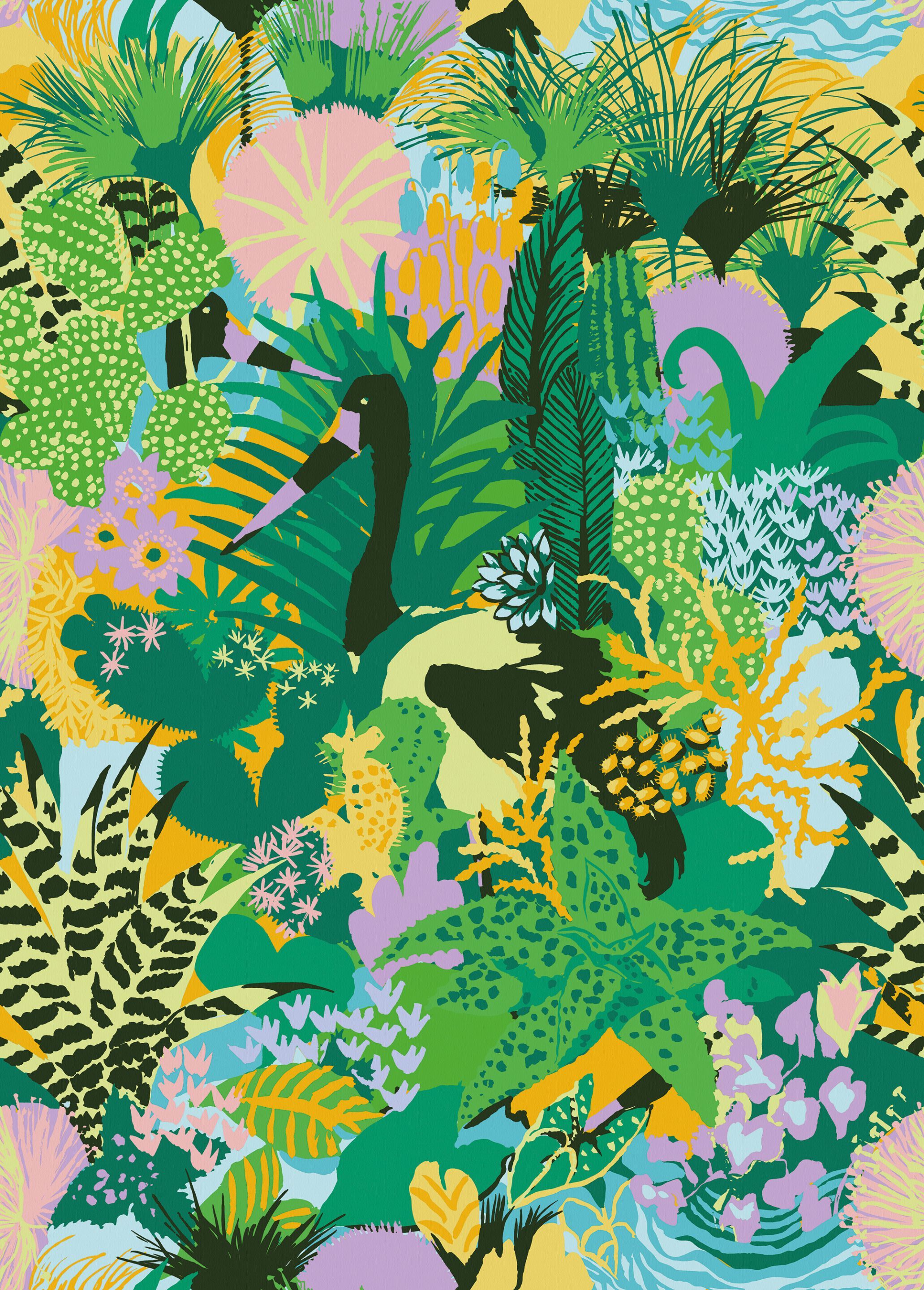 Тропические обои Inkiostro Bianco GIUNGO BONGO ARCH-00024399 - Вид №2