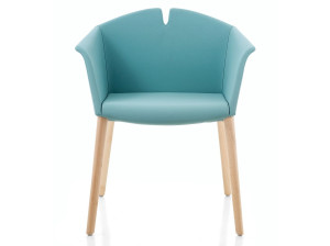 Кожаный стул с подлокотниками