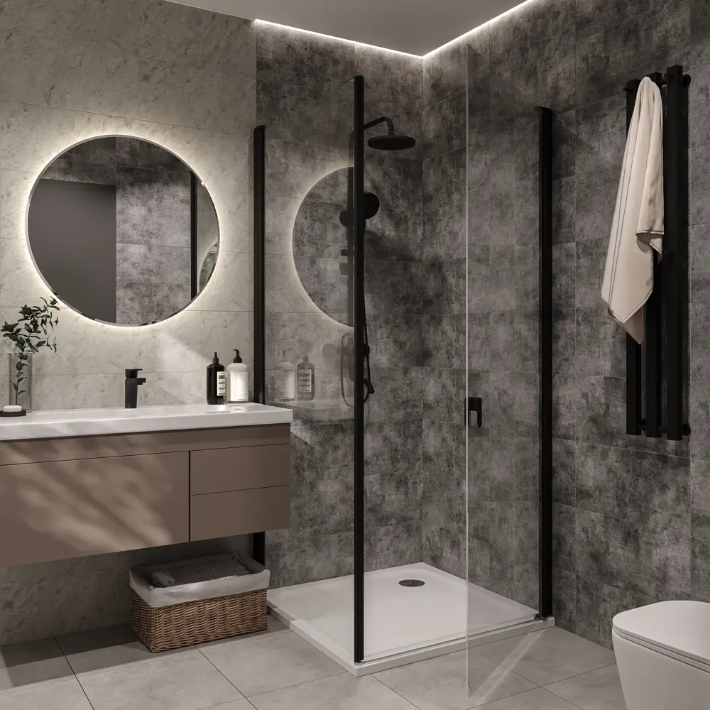 Плитка настенная Culto Martis 25x50 см 1.625 м² матовая цвет темно-серый STLM-2041256