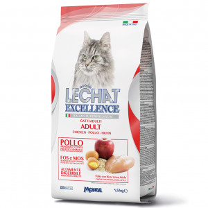 ПР0059849 Корм для кошек EXCELLENCE Adult курица, рис, яйца, яблоки сух. 1,5кг LECHAT