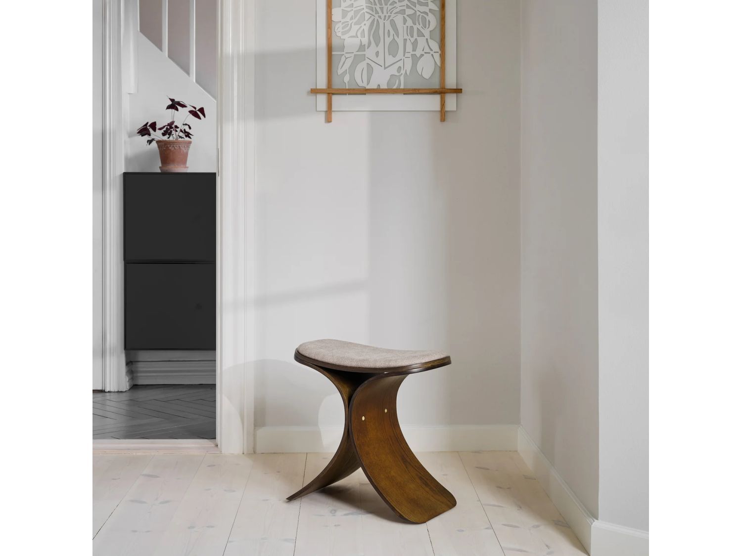 Дубовый табурет с тканевым сиденьем Gejst Luno ARCH-00151658 - Вид №12