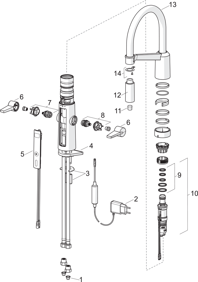 Oras 2728F Смеситель для кухни, 230/5 V 2728F Optima Хром  - Вид №9