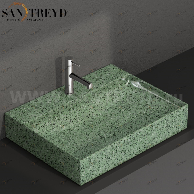 B6R65GV Подвесная раковина настенная прямоугольная Ceramica Globo T-EDGE