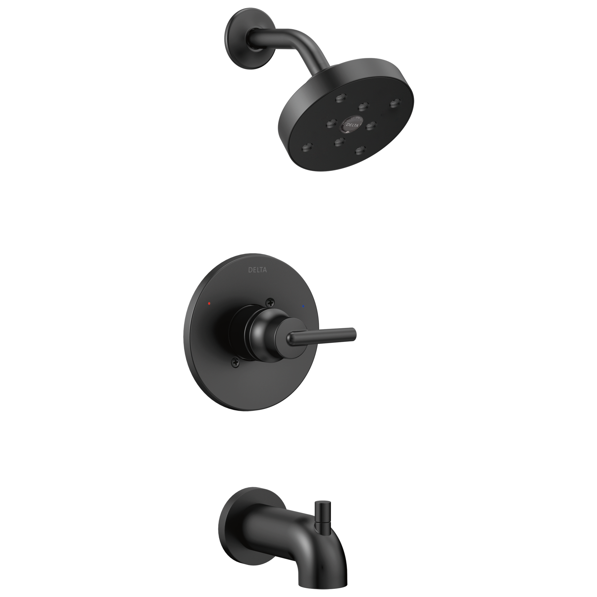 T14459-BL Monitor® 14 Series H2Okinetic® для ванны и душа Delta Faucet Trinsic Матовый черный 