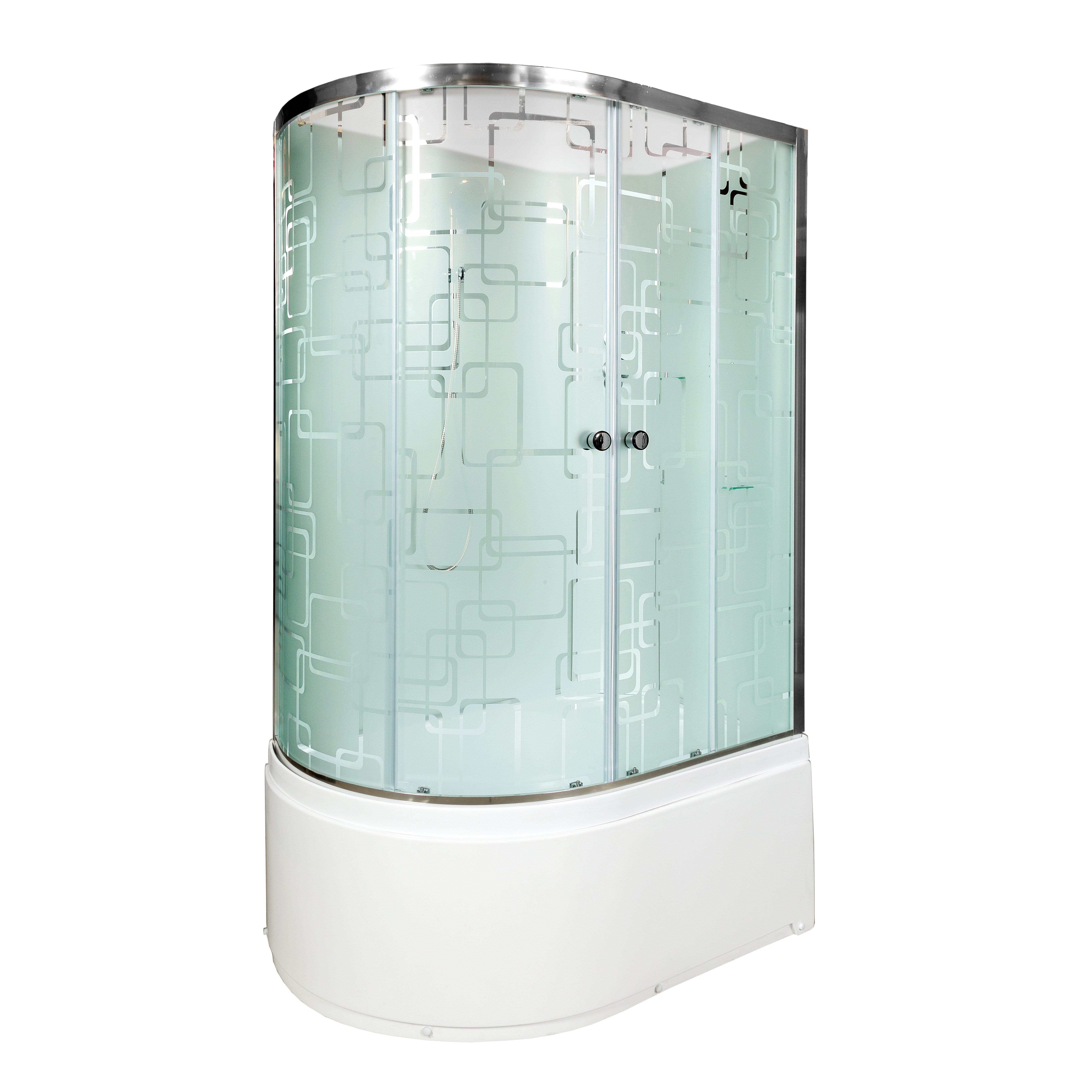 ЕМ2790 с гидромассажем (гм.) Душевая кабина DETO Серия ЕМ ЕМ4512 R N (без крыши) - Вид №6