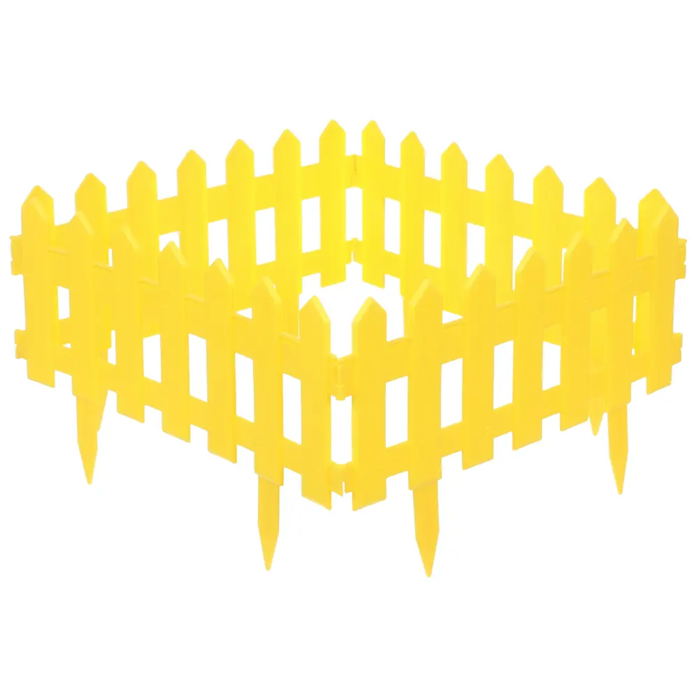 Ограждение «Палисадник» цвет желтый 1.9 м 4 шт Santreyd STLM-2171810 - Вид №2