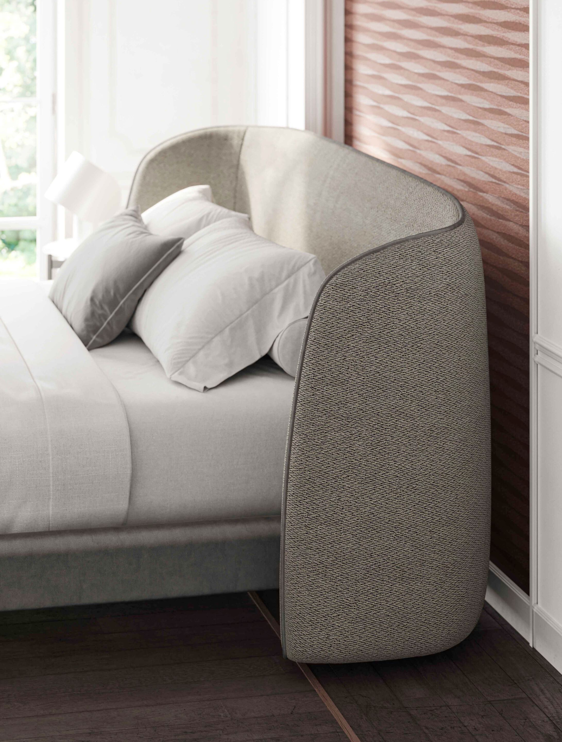 Тканевая кровать с мягким изголовьем Liu Jo Living Collection CAILLOU UP ARCH-00132560 - Вид №4