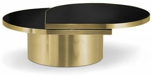 KOKET Журнальный столик из лакированной латуни Tears