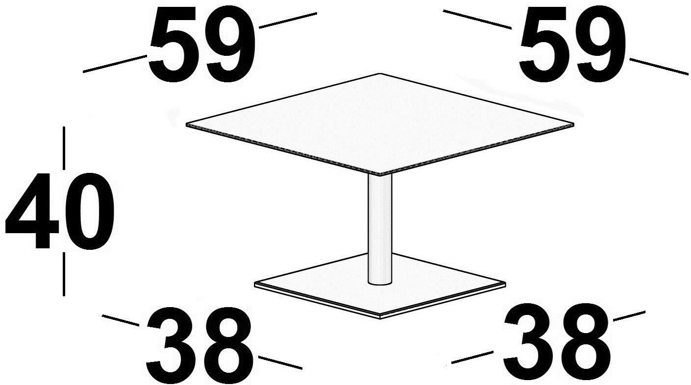 Luxy Низкий квадратный журнальный столик из мдф Incollection sun-id-1396440 - Вид №1