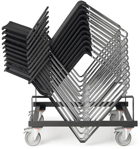 ICF Штабелируемый сетчатый стул на санках с подлокотниками Stick chair sun-id-1459481 - Вид №1