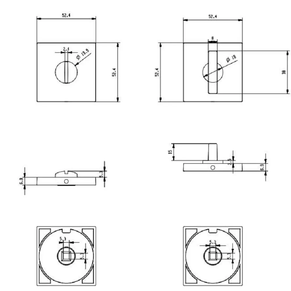 Фиксатор под ручку KREAFORTA ЦАМ цвет графит STLM-2053335 - Вид №5