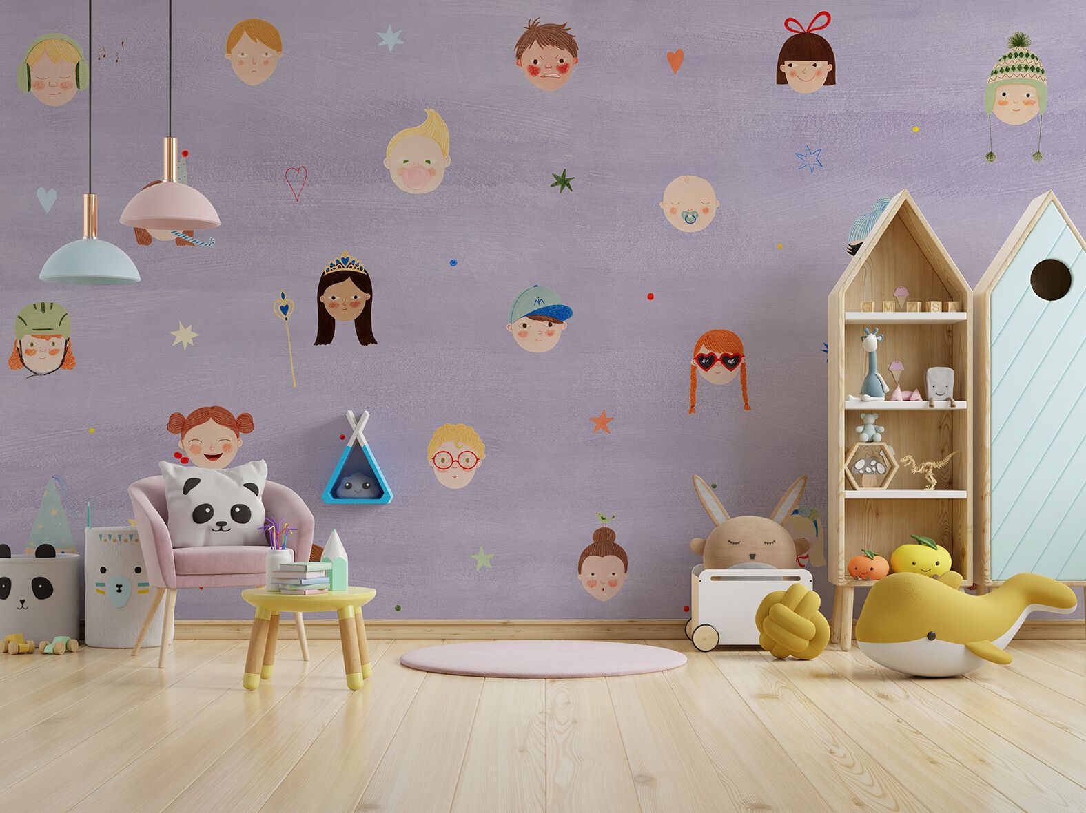 Carta da parati PVC free, eco-friendly, lavabile WallPepper CHE FACCE! ARCH-00030986