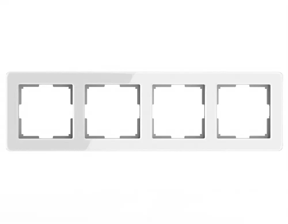 Рамка Werkel Acrylic для розеток и выключателей - парящий дизайн в белом цвете 86884230