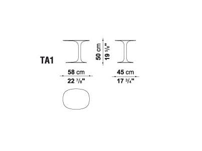 Овальный садовый столик из Cristalplant® B&B Italia Outdoor ARCH-00096939 - Вид №3
