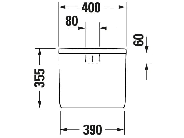 Керамическая внешняя выхлопная коробка Duravit Qatego ARCH-00001456