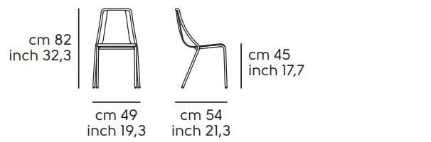 Стальной стул и кожаное сиденье Midj ARCH-00074637 - Вид №1