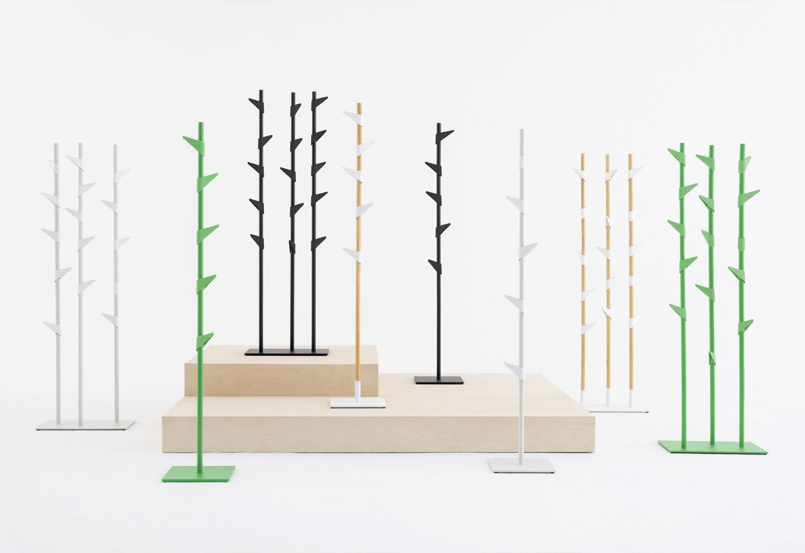 Напольная офисная вешалка из стали и полиамида Cascando Bamboo ARCH-00012153 - Вид №2