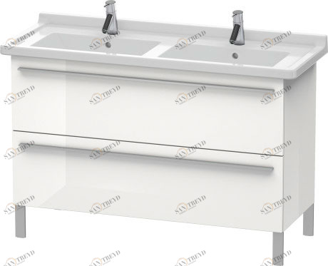 XL653802222 X-Large Тумбочка напольная Белый глянцевый декор Duravit