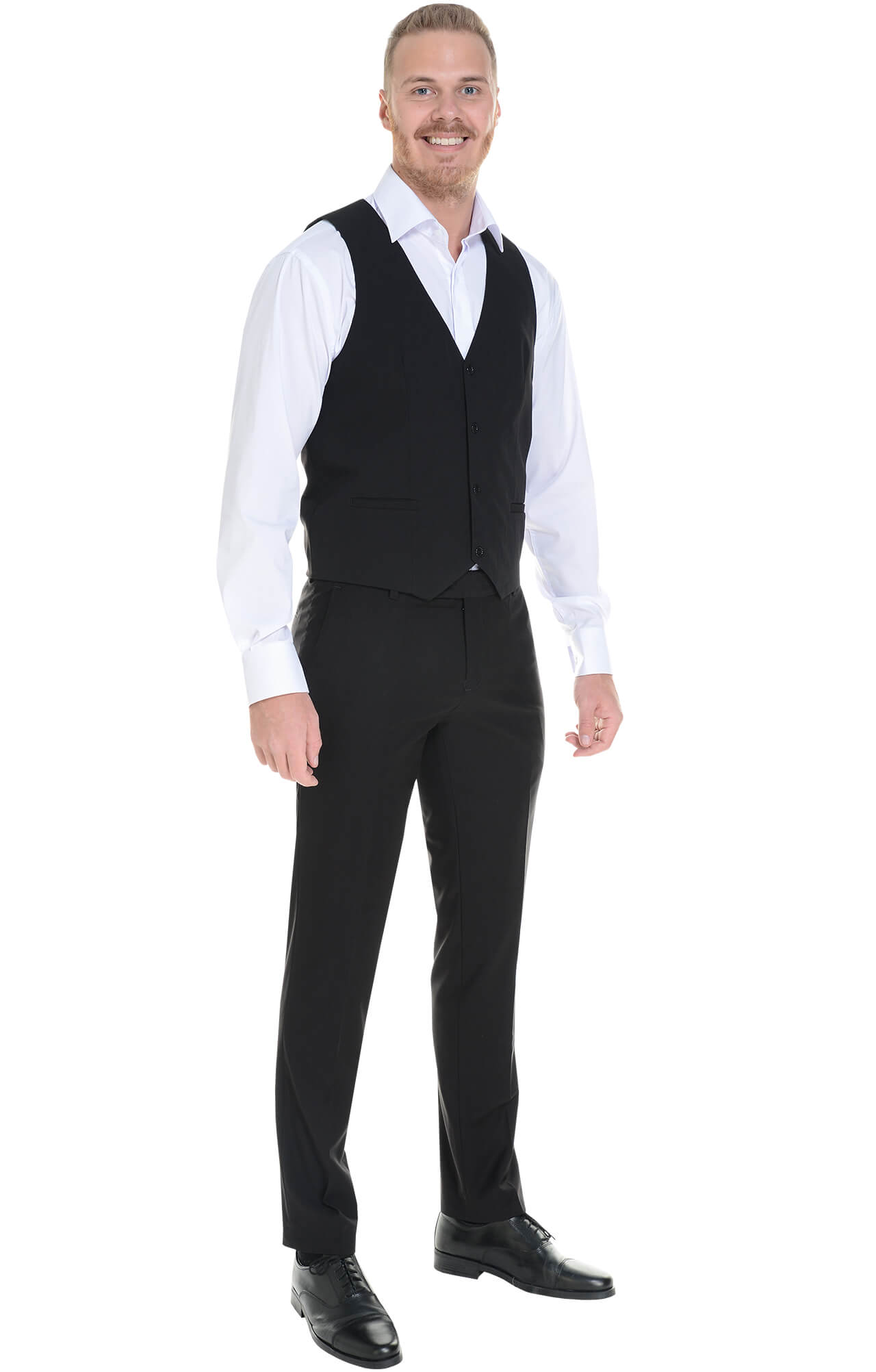 62864 Жилет  мужской BLACK El-Risto  Одежда для официантов  размер 44  - Вид №4