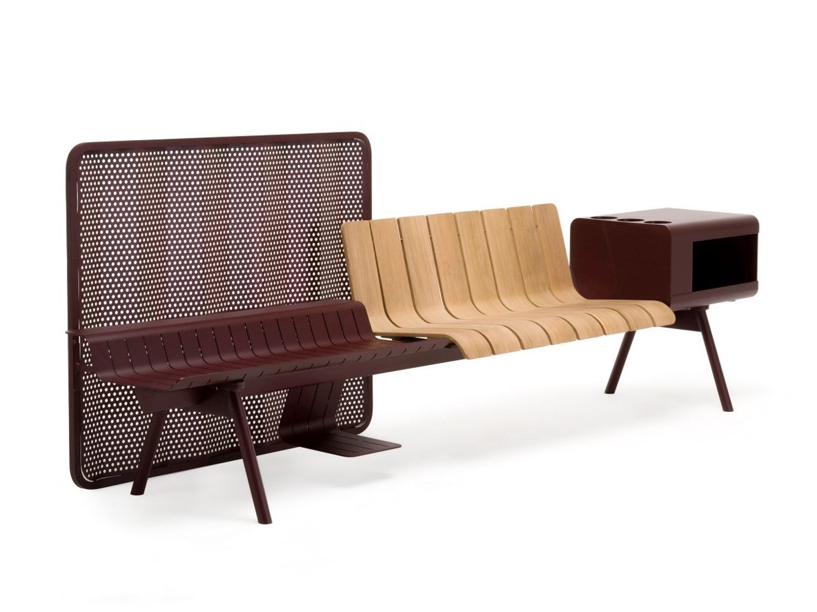 Алюминиевая и деревянная скамья со спинкой Ethimo Ace ARCH-00122616 - Вид №24