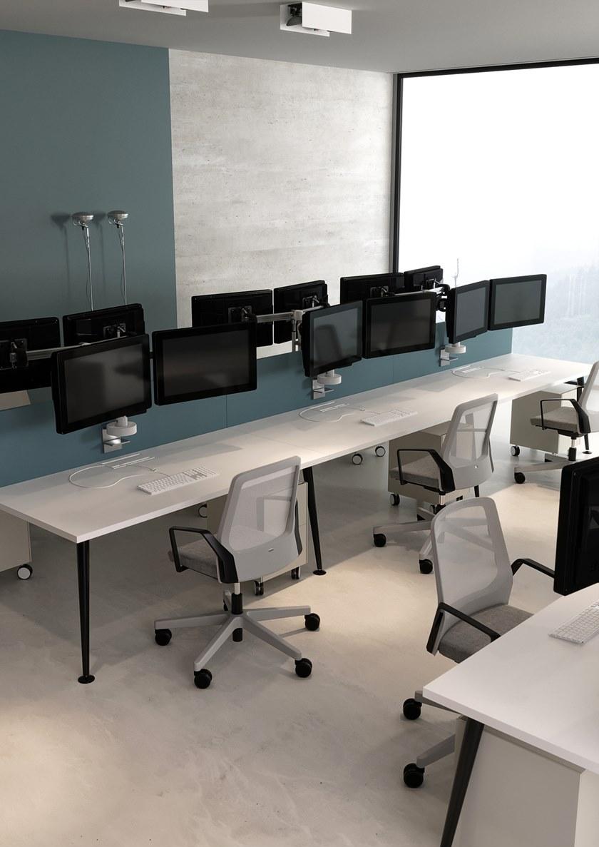 Elitable Стол из лакированного дерева с системой прокладки кабелей Joy sun-id-1374780 - Вид №3