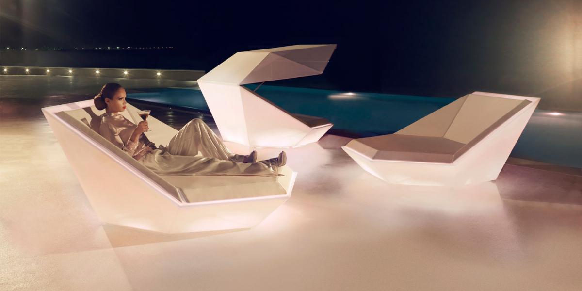 088547 Кровать Lounge с навесом LED Vondom Faz - Вид №2