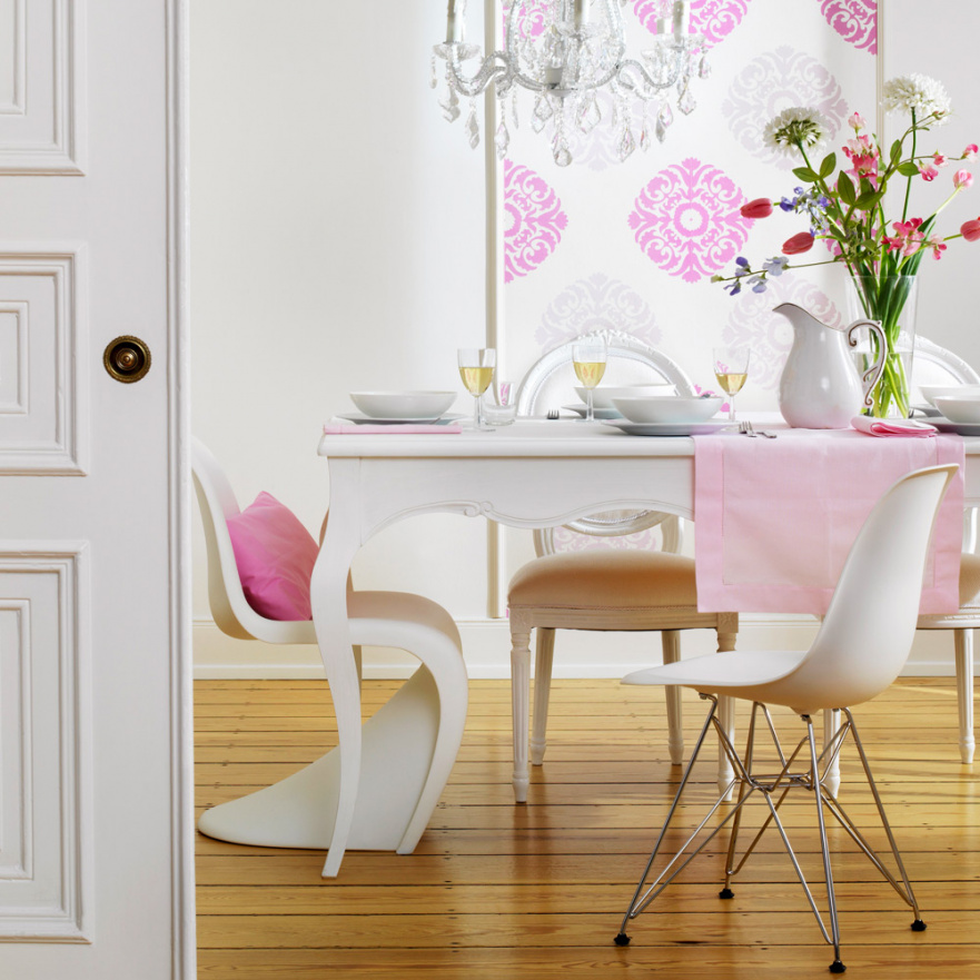 Стул Klassic DSR Белый (eames style) TASHOTI ДИЗАЙНЕРСКИЕ, EAMES STYLE 009992 Белый  - Вид №1