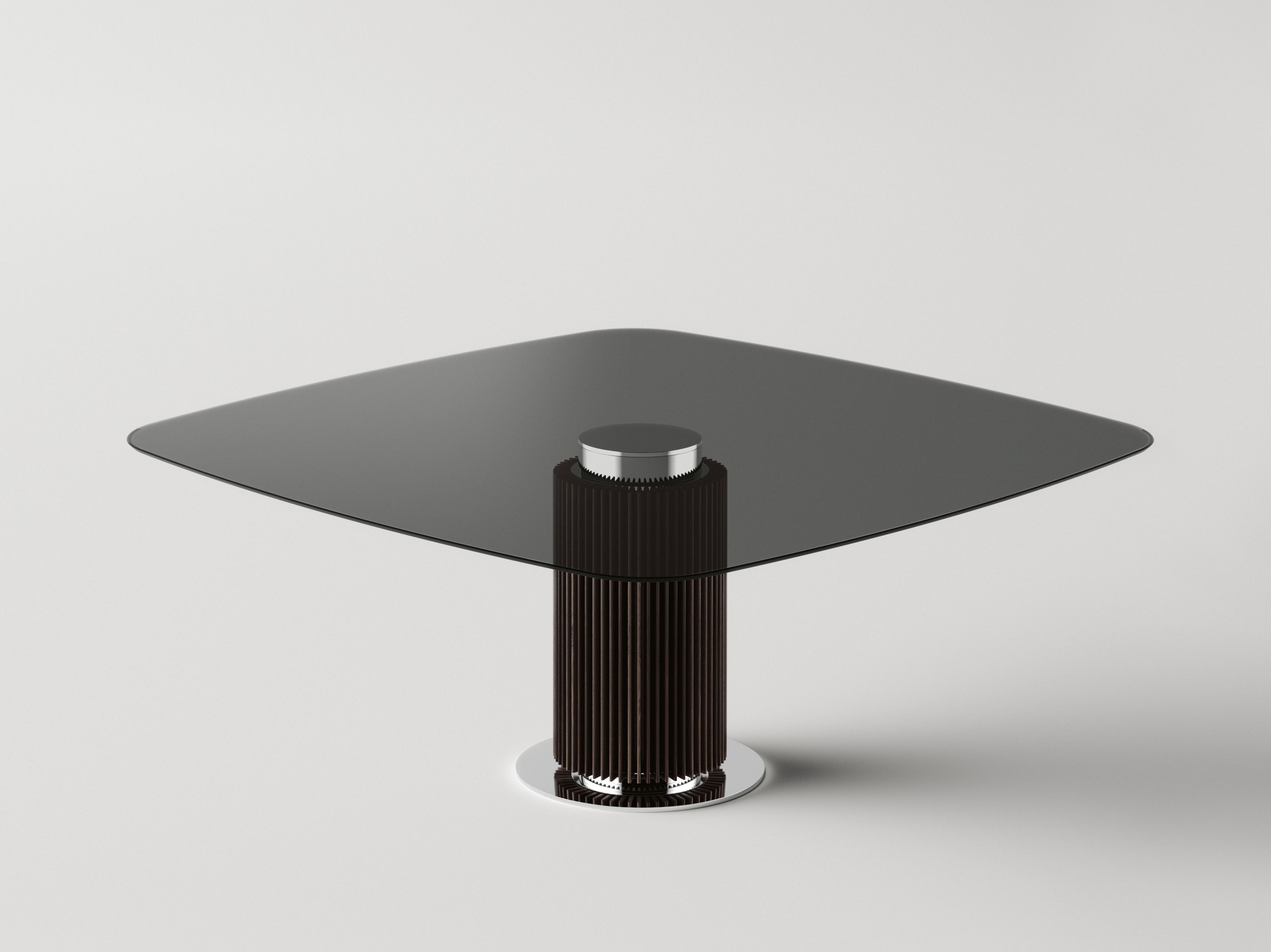 Квадратный стол из дерева и стекла Tonelli Design HYBRID ARCH-00142629