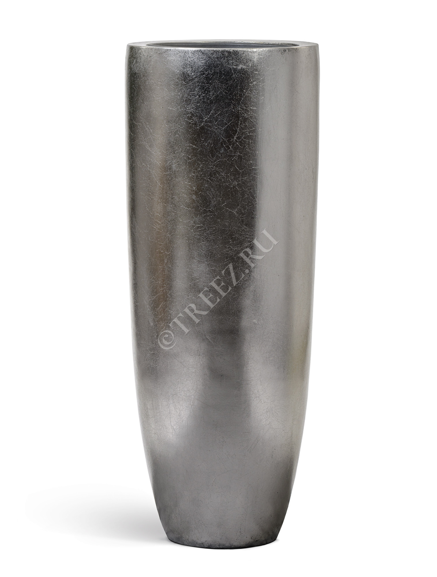 41.3319-04-021-DSL-120 Кашпо  Effectory - серия Metal - Высокий конус Giant - Стальное серебро Цветочная коллекция 