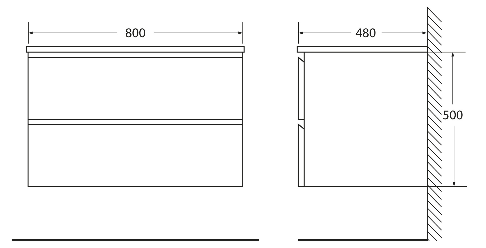 Мебель для ванной BelBagno LUCE-800-2C-SO-SCM - Вид №2