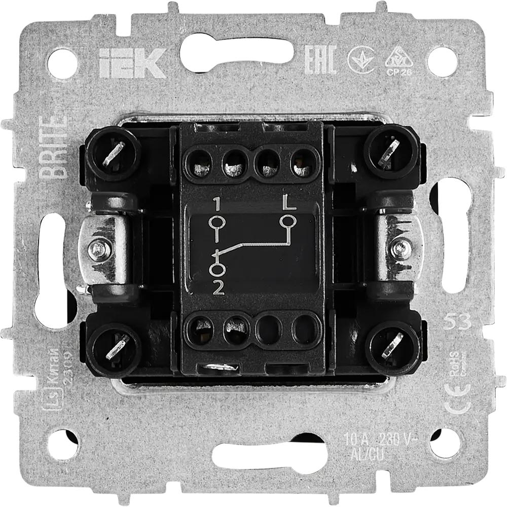 Проходной выключатель IEK Brite графит матовый для управления светом из нескольких точек 87761729 STLM-1116794 - Вид №2