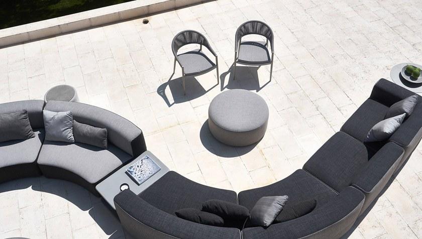 Varaschin Круглый садовый пуф из ткани Belt 221p4 - Вид №5