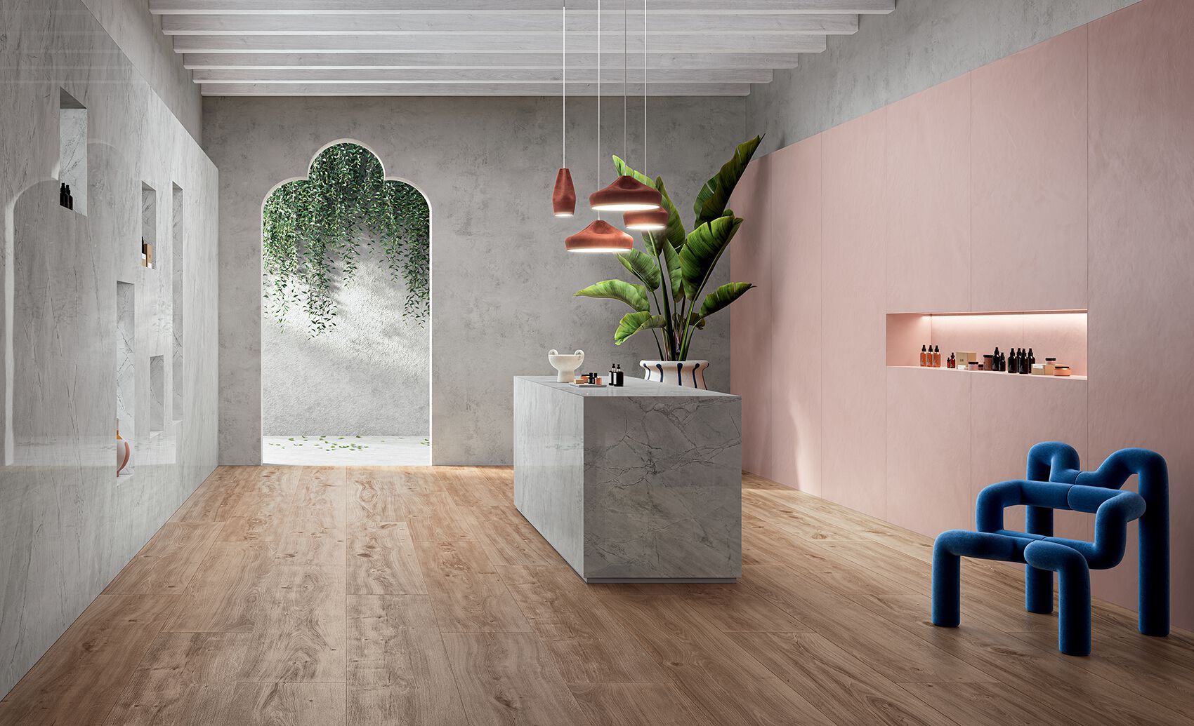 Пол / керамогранит с эффектом смолы CERAMICA FONDOVALLE Res Art ARCH-00120510