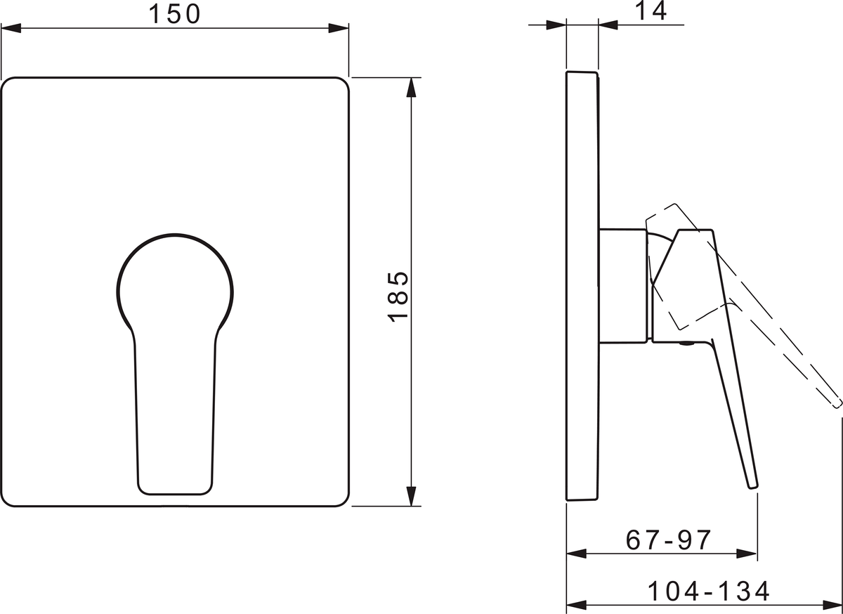 Oras 3887 Панель смесителя для душа 3887 Twista Хром  - Вид №1