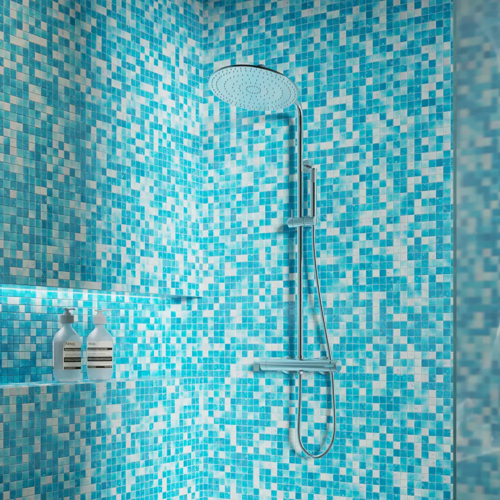 Мозаика Bluestone Antislip стекломасса 31.1x4.9 см цвет синий Santreyd Мозаика Onix STLM-2019424 - Вид №5