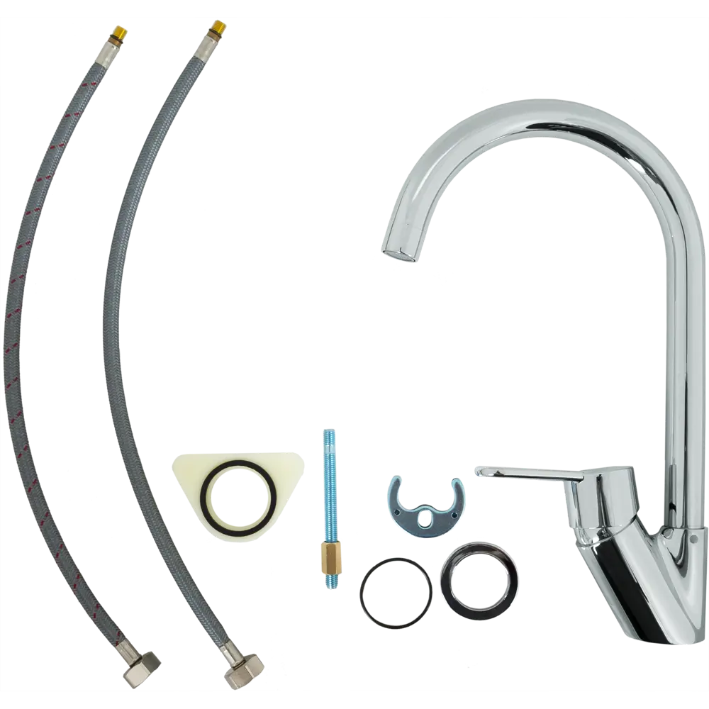 Смеситель для кухни Elena общая высота 33.6 см цвет хром Santreyd STLM-2194448 - Вид №4