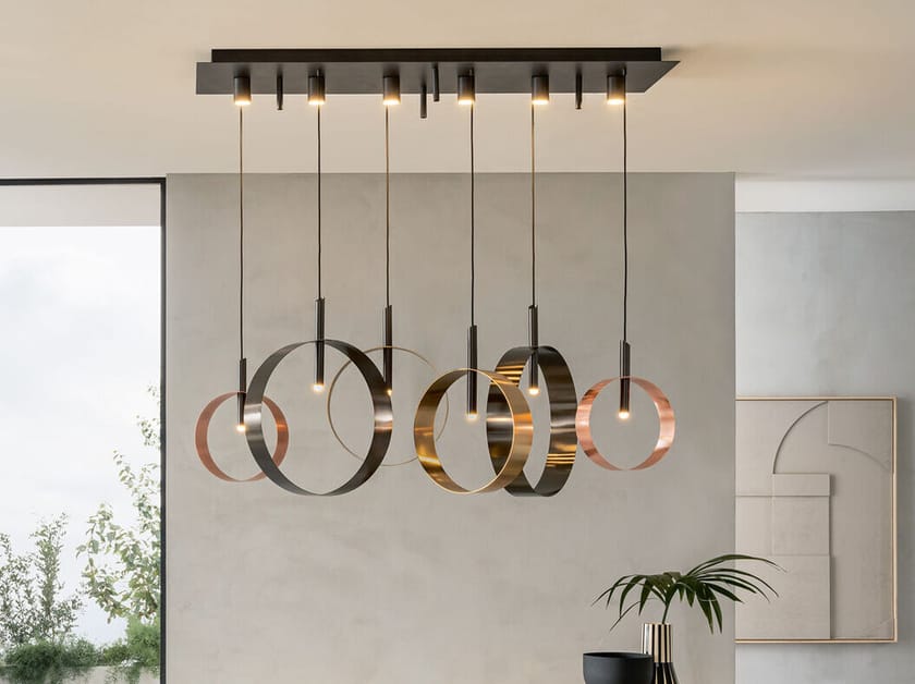 Окрашенный металлический светодиодный подвесной светильник RIFLESSI Led Loop ARCH-00126495