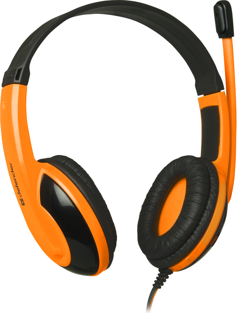 64099 игровая гарнитура warhead g-120 черный + оранжевый, кабель 2 м Defender Santreyd  - Вид №2