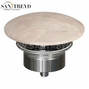 LARAB Донный клапан с накладкой из керамики для раковин без перелива Globo 10 см цвет Кремовая эмаль Globo ACCESSORIES Италия