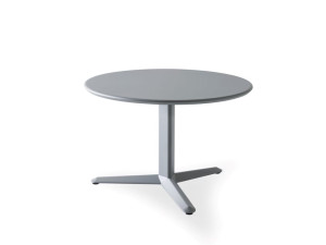 Металлический низкий круглый журнальный столик