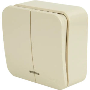 Выключатель накладной Schneider Electric Blanca 2 клавиши цвет бежевый 86724540 STLM-2152007