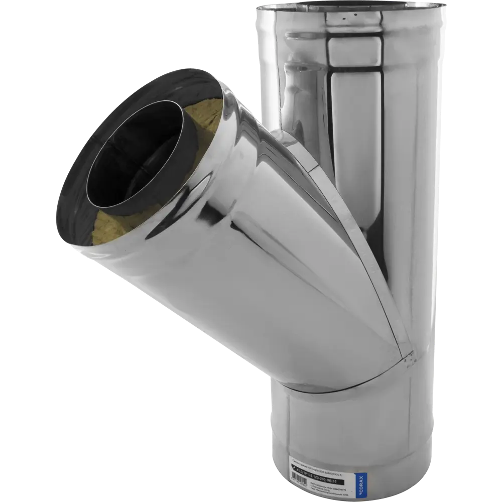 Тройник дымоходный КОРАКС 135° сэндвич D150/210 мм для систем отопления 81952729 STLM-0014976