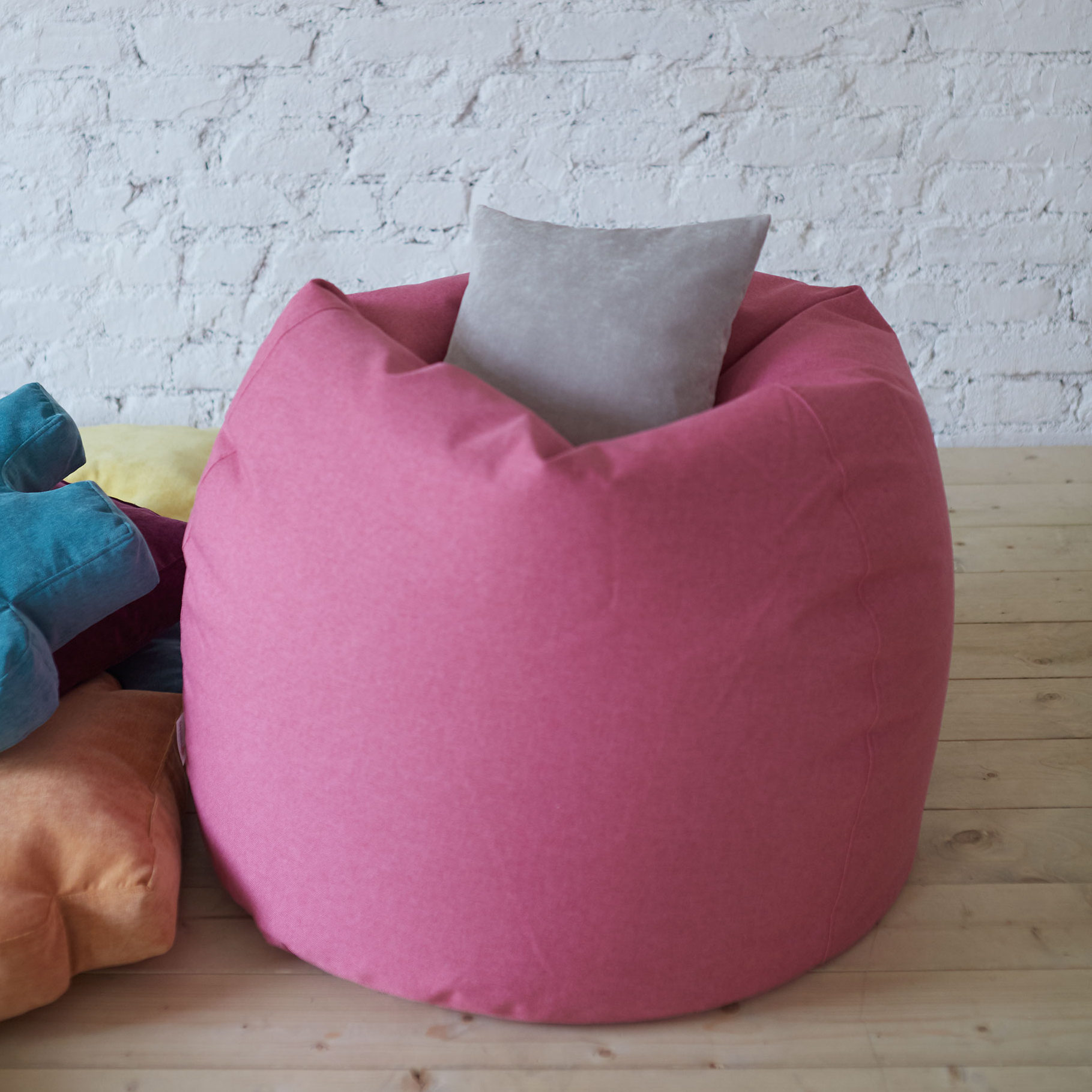 Кресло-мешок "Поньо" розовое Kiton 12 МАСТЕРСКАЯ КРЕСЛО  335311 Розовый Santreyd  - Вид №3