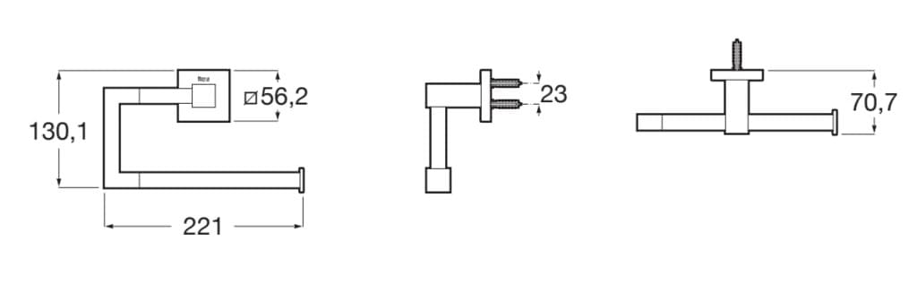 Держатель для полотенец с металлическим кольцом Roca Hotels ARCH-00151842 - Вид №2