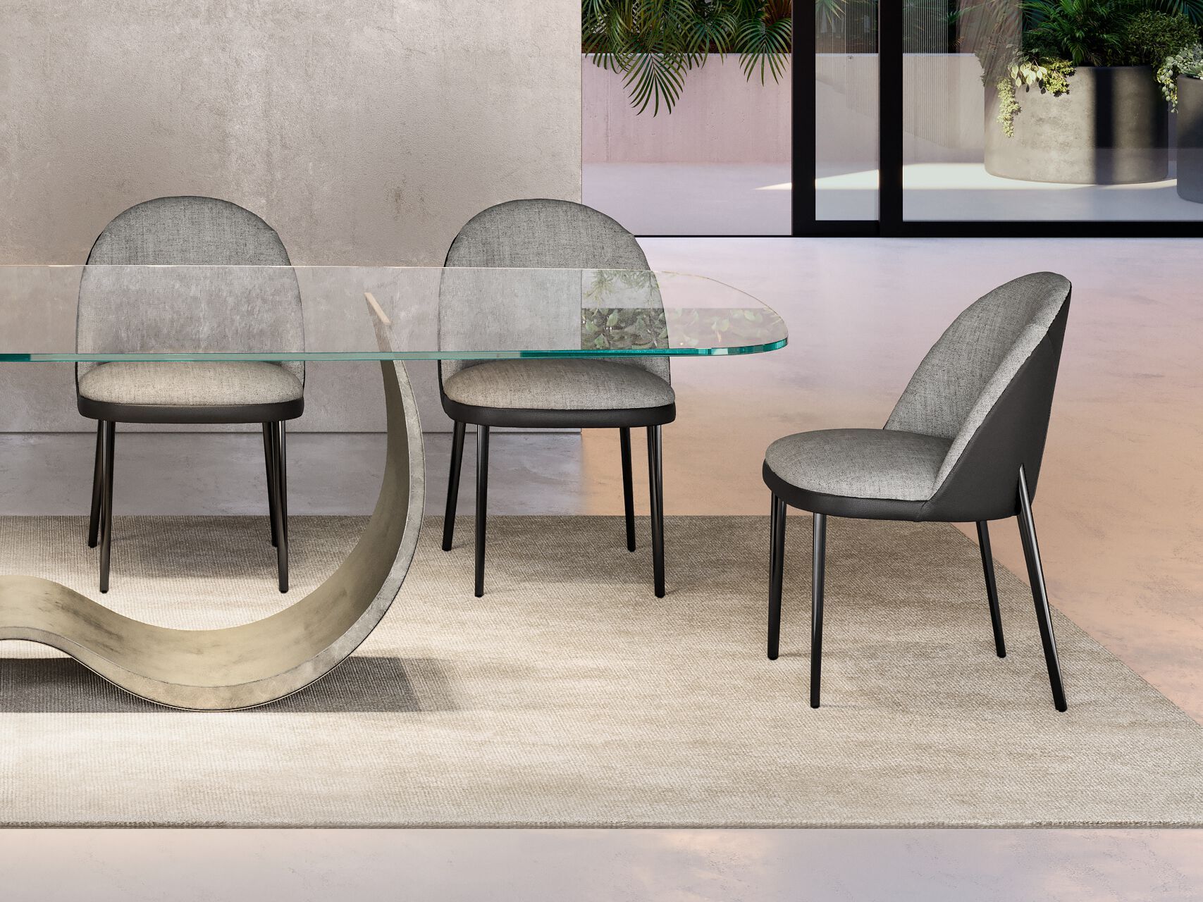 Мягкий стул с металлическими ножками EFORMA Minni ARCH-00063481 - Вид №5